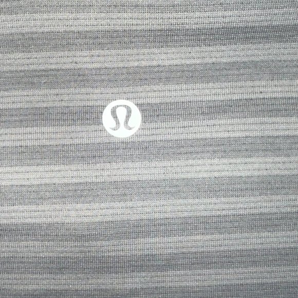 Lululemon Performance Evolution Polo Shirt Grey Stripe Small - Picture 5 of 5